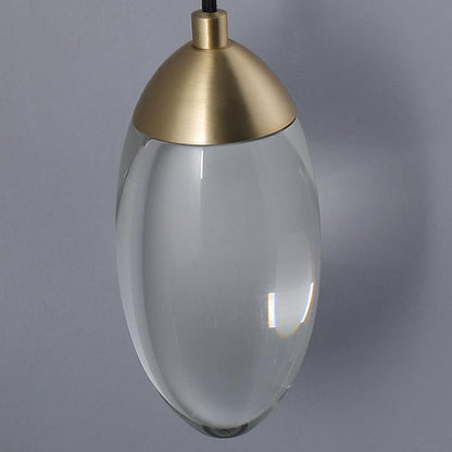 Lampe à suspension en cristal en laiton