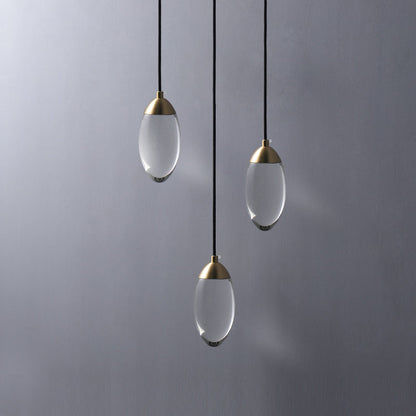 Brass Crystal Pendant Lamp