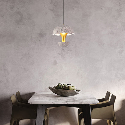 Cement Mushroom Pendant Lamp