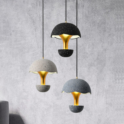 Cement Mushroom Pendant Lamp