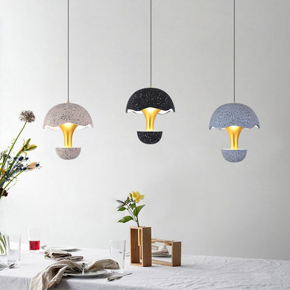 Cement Mushroom Pendant Lamp