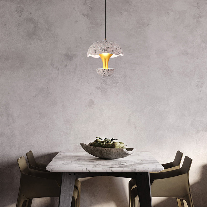 Cement Mushroom Pendant Lamp