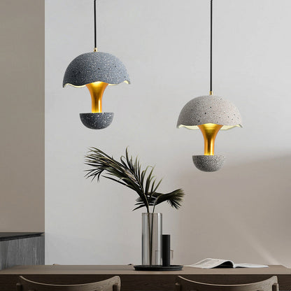 Cement Mushroom Pendant Lamp