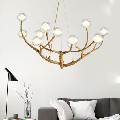 Lustre Bulle Imitation Branche