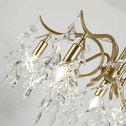 Lustre en cristal de feuille