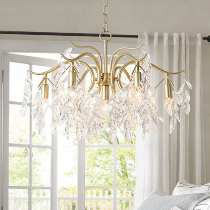 Leaf Crystal Chandelier