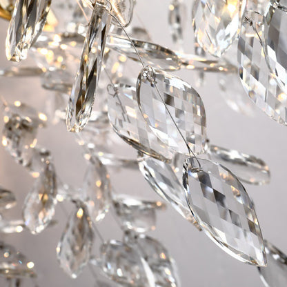 Lustre en cristal de feuille