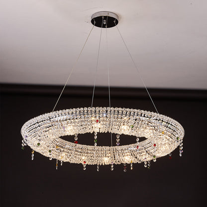 Lustre en cristal de boucle