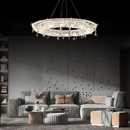 Lustre en cristal de boucle