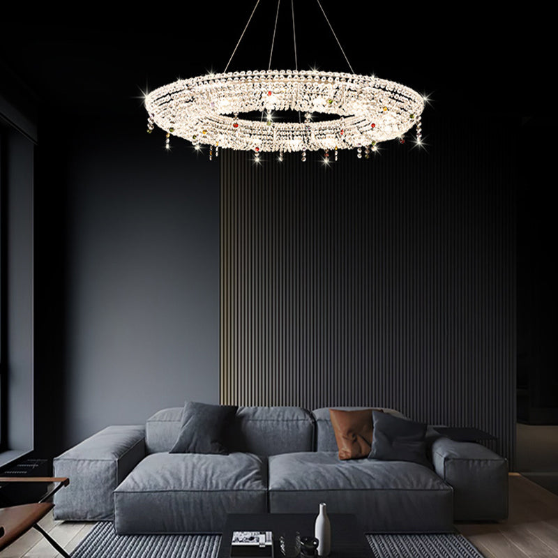 Lustre en cristal de boucle