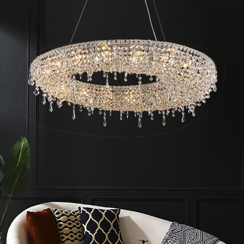 Lustre en cristal de boucle