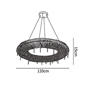 Lustre en cristal de boucle