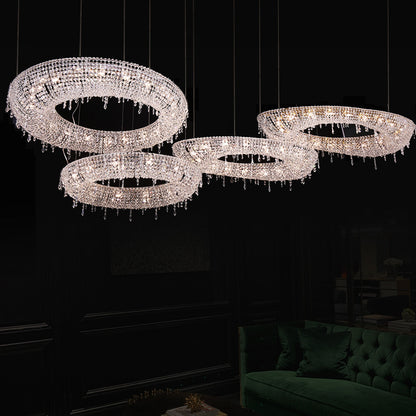 Lustre en cristal de boucle