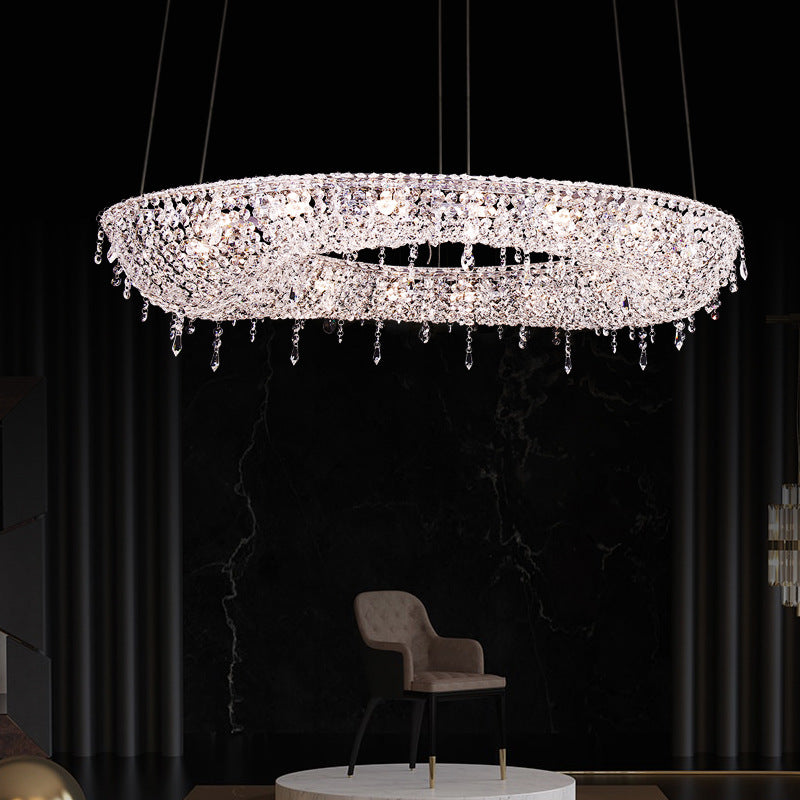 Lustre en cristal de boucle