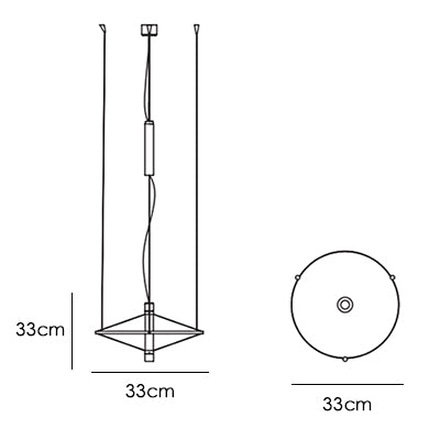 Lampe suspendue à cône de proton