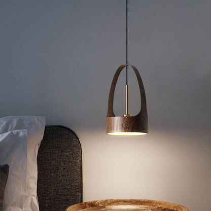 Wood Grain Hand Pendant Light