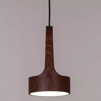 Lampada a sospensione a mano con venature del legno