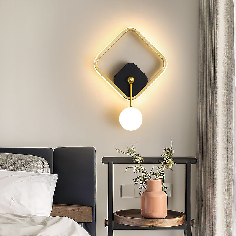 Geometric wall store sconce light