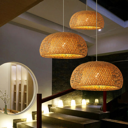 Bamboo Lantern Chandelier