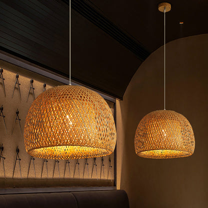 Bamboo Lantern Chandelier