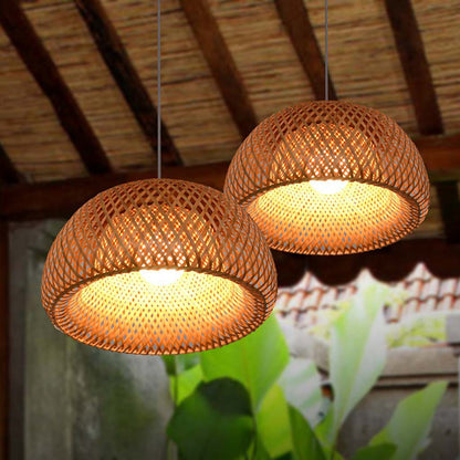 Bamboo Lantern Chandelier