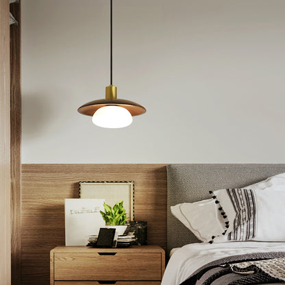 Lampe en bois massif noyer noir