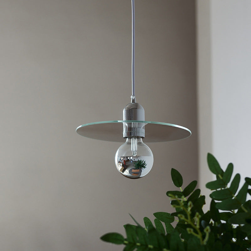 Flat glass pendant deals light