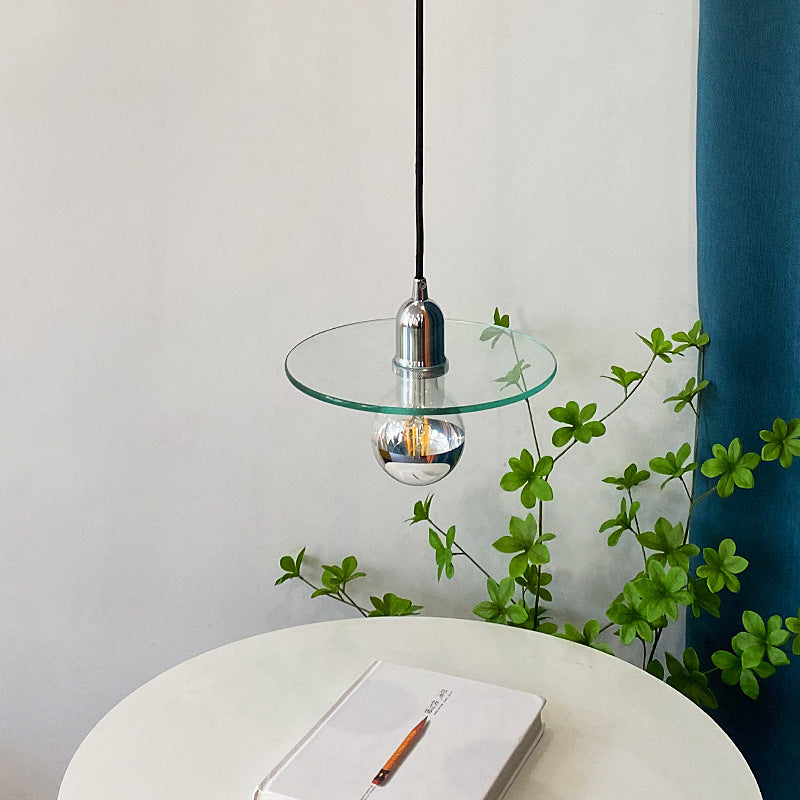 Glass disc on sale pendant light