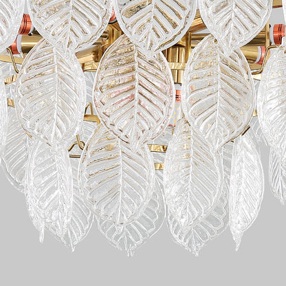 Glass Leaf Chandelier