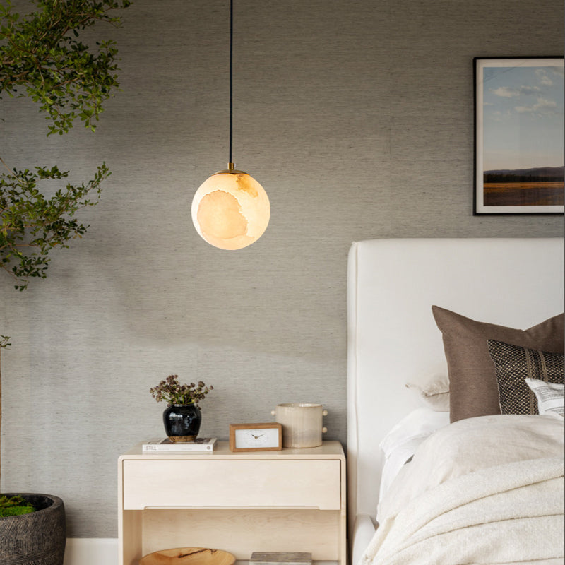Moon Alabaster Pendant Lamp - A – lomance