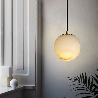 Moon Alabaster Pendant Lamp - A