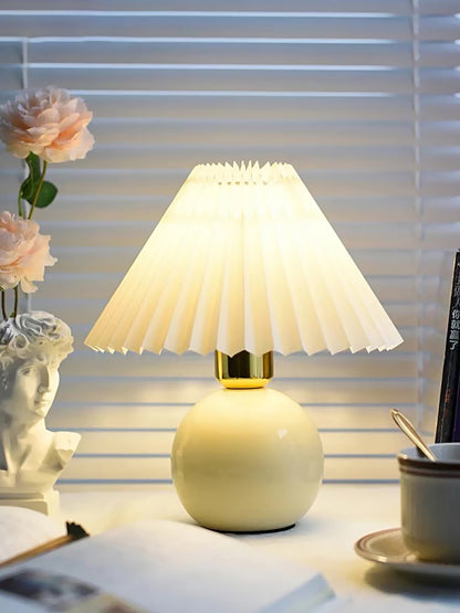 Ceramic Pleated Table Lamp