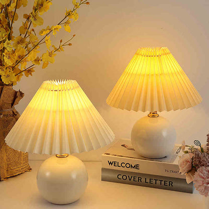 Ceramic Pleated Table Lamp