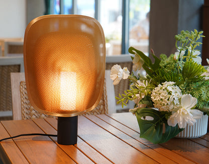 Lampe de table en feuille de coke de fan d'unité centrale