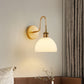 Rubber Wood Glass Wall Lamp