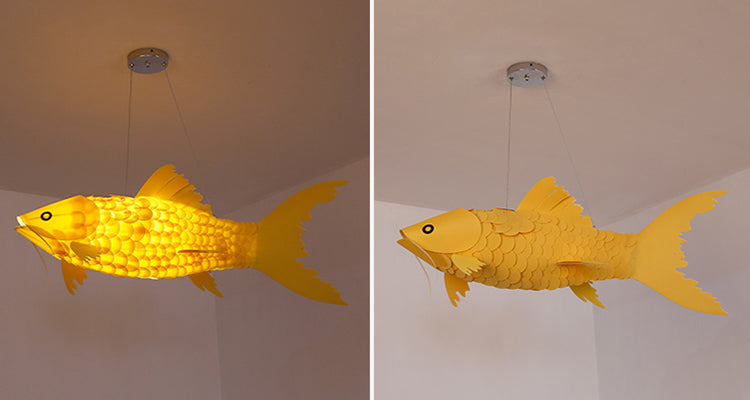 Silk-screen Five-headed Fish Chandelier
