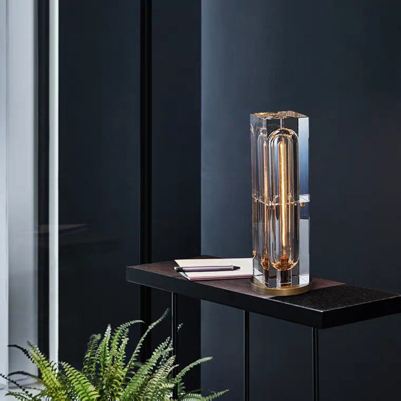 Square Crystal Table Lamp